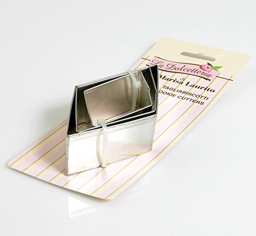 GP&me La Dolcetteria Tagliabiscotti a Rombo, Acciaio, Grigio, 11x7x3 cm, 3 unità