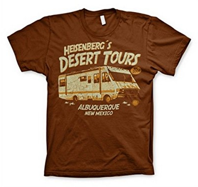 Breaking Bad - Heisenberg's Desert Tours Official Licensed T-Shirt, X-Large, Brown