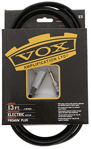 VOX Instrumentenkabel, für E-Gitarre, Class A, doppelt geschirmt, 4m, schwarz