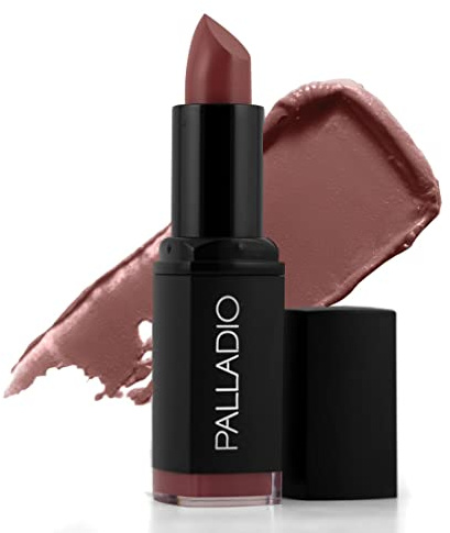 Palladio Herbal Dreamy Matte Lipstick Lip Color, Full of Moisture and Color Pigment, Smooth Application, Full Coverage, Long Lasting Wear, Luxe Matte Finish, Does Not Dry Lips, Royal Rum