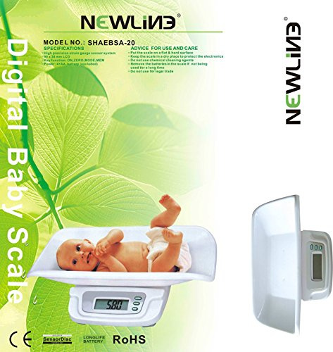 Newline Digital Weight Track Baby Scales White, Pet Scale