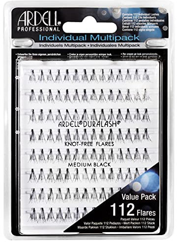 ARDELL Individuals Medium Set (112 Stück) - Einzelwimpern aus Echthaar zur Wimpernverlängerung, Multipack falsche Wimpern zum Kleben - mittleres Volumen, natürlich, Knot Free, vegan & wiederverwendbar