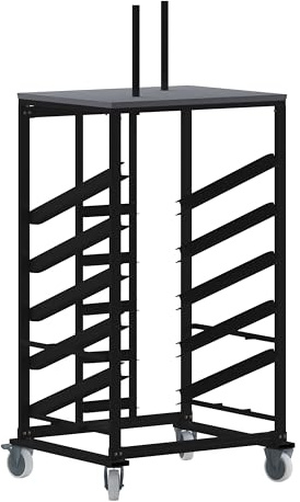 Flash Furniture Cocktail Table Dolly for 30'' Round Tables,Black/Gray