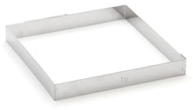 DE BUYER -3905.16 -cercle carre inox f 17 ht 2cm - 16cm, Argenté