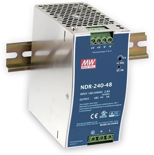 NDR-240-24 Pwr sup.unit switched-mode slim 240W 24VDC 10A