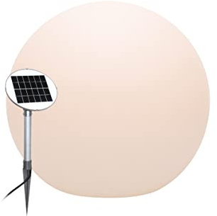 8 seasons design Shining Globe Solar-Kugel-Leuchte Ø 40cm, weiß, inkl. Solarmodul und LED-Leuchtmittel in warmweiß, Solarlampe für außen und innen