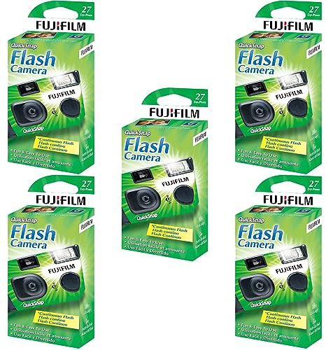 Fujifilm Quicksnap 400 Speed Single Use Camera With Flash (5-Pack) (Old Model)