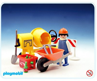 PLAYMOBIL 3562 Mörtelmischer Bauarbeiter
