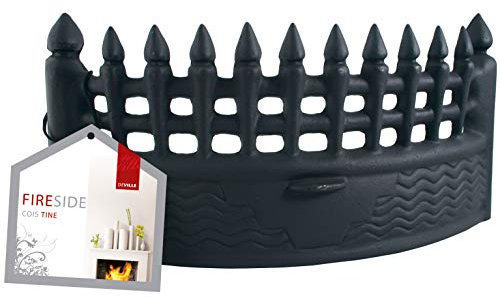 De Vielle Reja Protectora para Chimenea, Forma de Castillo, de Metal, Color Negro, 40,6 cm