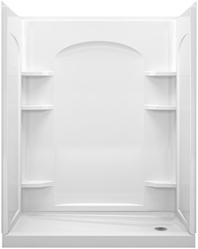 Sterling 72170126-0 Ensemble Series 7218 Curve Shower with Right-Hand Drain and Age in Place Backers, 60 by 32-Inch, 30-In L X 60-In W X 72.5-In H
