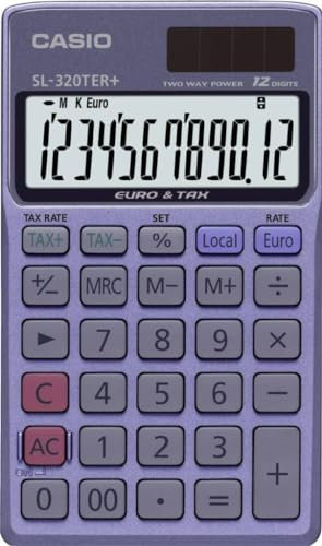 Casio SL-320TER+ - Calculadora básica, 8 x 70 x 118.5 mm, azul