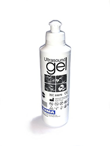 Gima – Blå, allergivänlig och vattenlöslig ultraljudsgel utan salter, formaldehyder och dofter, 40 250 ml flaskor med doseringsspets