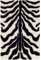SAFAVIEH Zebra Teppich für Wohnzimmer, Esszimmer, Schlafzimmer - Cambridge Collection, Kurzer Flor, Elfenbein und Schwarz, 91 X 152 cm