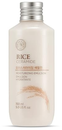 The Face Shop Rice Ceramide Moisturizing Emulsion - Rice Extract - Lightweight Face Moisturizer - Brightening - Hydrating Targets Dryness - Strengthens Skin Barrier - Face Lotion - Korean Skin Care