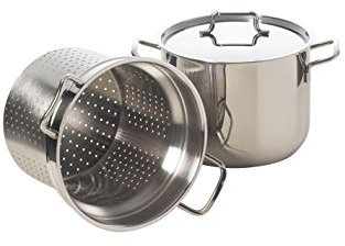 Excelsa Pastamica Pentola Cuoci Pasta (Adatta all'induzione), Capacità: 6 Litri, Acciaio Inox