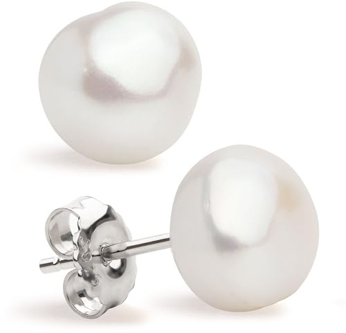 Secret & You | Boucles d'oreilles Femme Perle d'eau douce cultivée baroque 9-10 mm | Argent 925