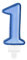 Party Deco- Candela Numero 1, Colore Azzurro, SCU1-1-001