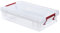 Whitefurze Allstore Container with Silver Clamp, Plastic, Natural, 5.5 Litre