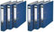 Leitz Qualitäts-Ordner Plastik 180A mit Schlitzen A4 , 6er Sparpack Pack (2 x 3 Stück, blau schmal)