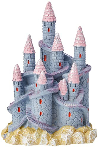 Rosewood Décoration pour Aquarium Château Imaginaire Mauve/Rose