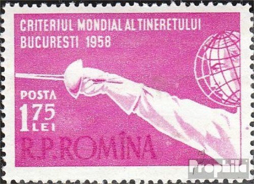Prophila Collection Rumänien 1706 (kompl.Ausg.) 1958 Fecht WM (Briefmarken für Sammler) Kampfsport