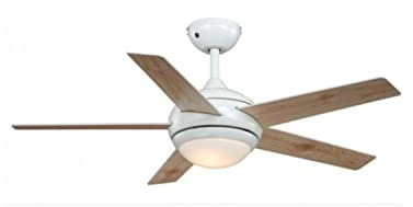 aireRyder Deckenventilator mit Licht und Fernbedienung Fresco 112 cm, Gehäuse weiß, Wendeflügel in weiß und Kiefer