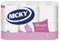 Nicky Ultrasoft Papel Higiénico - Paquete de 12 Rollos, 140 Hojas de 2 Capas, Delicado Aroma a Talco, Dermatológicamente Testado, Embalaje Reciclable, Celulosa 100% Pura