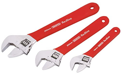 Draper 67634 Soft Grip Adjustable Wrench Set (3-Piece)