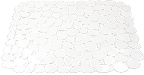 Top-spring Kitchen Sink Protector Mat Pebble Drainer Mat 30 * 40cm (Clear)