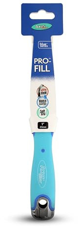 Axus Decor Pro-Fill (Blue Series) Stainless Steel Flexible Filling Knife, Filler Knife - Putty Knife for Professional & DIY Projects, Anti Rust Blade and Rubberized Handle - 1 Inch/ 25mm