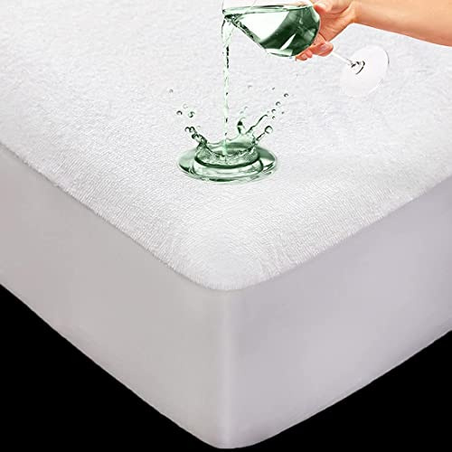 AmigoZone Extra Deep Waterproof Terry Towel Mattress Protector Topper Cover Non Noisey Fitted Sheet Mattress Protector - Bunk Bed
