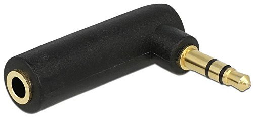 DELOCK Adapter ljudsklänkar 3,5 mm 3-stiftskontakt > uttag vinklad