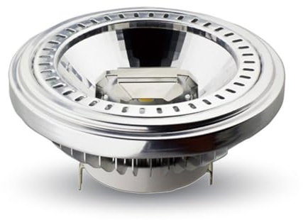 V-TAC 4062 15 W GX5 luce, 3 luce par del LED 12V COB 4500K, luce con 700-780 lm, angolo del fascio di 20 gradi, non dimmerabile, naturale, bianco VT-1110