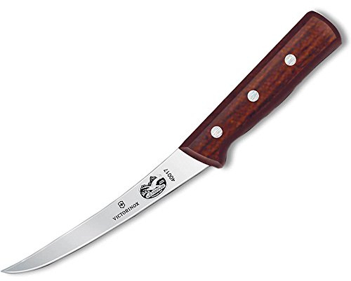 Victorinox, 5.6606.15, Wood, Ausbeinmesser, Extra scharfe Klinge, mit geradem Schliff, mit edlem Holzgriff, Braun, Made in Switzerland,