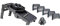 Lacor- 60331 - Mandolina De plástico 5 cuchillas y Exprimidor - Gris