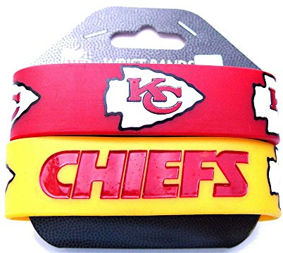 NFL Kansas City Chiefs Wide Bracelet, 2-Pack