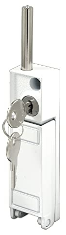 Prime-Line U 9919 White, Sliding Patio Door Keyed with Bolt Lock (Single Pack)