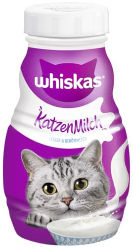 WHISKAS Katzenmilch 200ml, Ergänzungsfuttermittel für Katzen und Katzenkinder älter als 6 Wochen