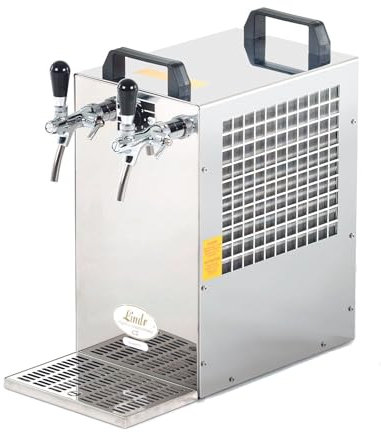 ich-zapfe Spillatore Birra Contatta 70 unità di Raffreddamento a Secco a 2 Linee spillatrice Birra, 90 Litri/h