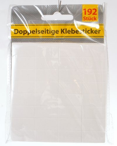 Självhäftande självhäftande självhäftande dynor dubbelsidig 192 st, ungefär 25 x 10 mm, belagd på båda sidor
