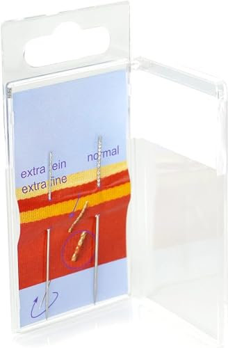 Telliswelt Faden Fee 2 Nadeln fein+normal ohne Einfädeln Nähnadeln Fadenfee silber