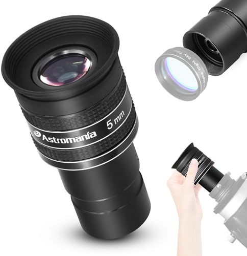Astromania Telescope Eyepiece 5mm, Wide Angle 58 Degree Apparent Field Planetary Eyepiece for 1.25 inch Astronomy Telescope & Filter, Fully Multi-Coated Telescope Accessory for Planetary Observation