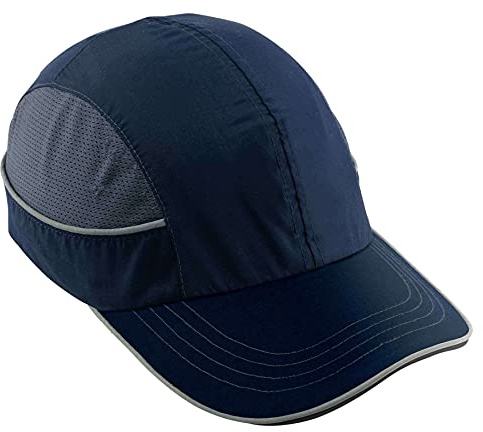Safety Bump Cap, Baseball Hat Style, Comfortable Head Protection, Long Brim, Extra Large Skullerz 8950XL,Navy