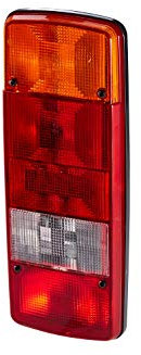 HELLA Rückleuchte - Glühlampe - 24V / 12V - Einbau/geschraubt - ECE/ADR/GGVS - Lichtscheibenfarbe: mehrfarbig - Stecker: Schraubkontakt - links - Menge: 1 - 2SK 003 567-331