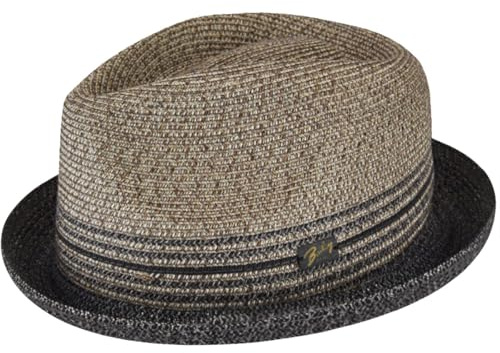Bailey of Hollywood Men's Hooper Braided Fedora Trilby Hat Hat, Hazelnut, S