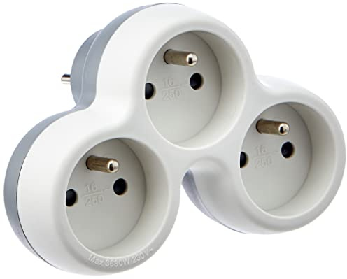 Triplite 16A 2P+T façade gris/blanc