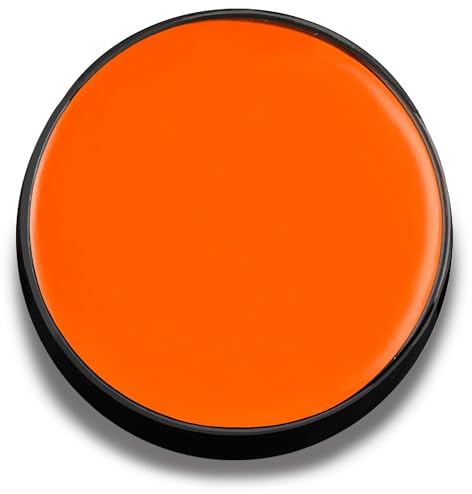 Mehron Makeup Color Cups | Stage, Foundation, Face Paint, Body Paint, Halloween | Greasepaint .5 oz (14 g) (Orange)