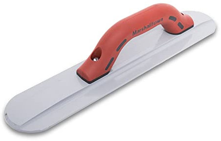 Marshalltown Handglätter mit Durasoft Griff, aus Magnesium, für Boden und Beton, Grösse des Glätters: 406x79 mm, Silber