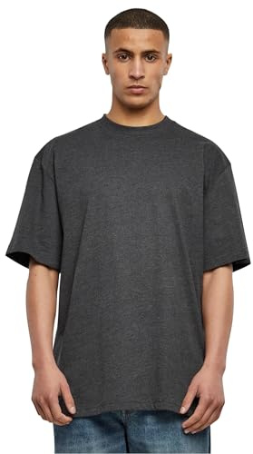 Urban Classics Men's Oversized Short Sleeves T-Shirt with Dropped Shoulders, 100 percentage Jersey Cotton, Charcoal, 5XL Plus