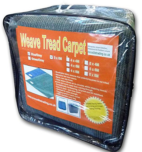 6m Wide, Multiple Lengths...Club Warden Approved. Suits, Caravan Awning | Marquees | Gazebo | Camping | Leisure | Festival. A Flatter Laying, Better Performing and Longer Lasting Outdoor Flooring. (6m x 3m Blue)